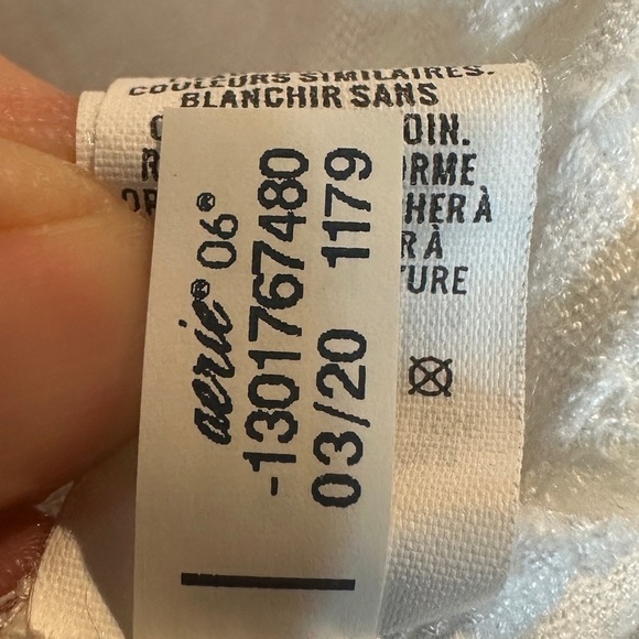 Aerie Viscose Cotton blend Long Sleeve Lace Trim shorts Cottagecore Romper Sz S - Picture 6 of 6